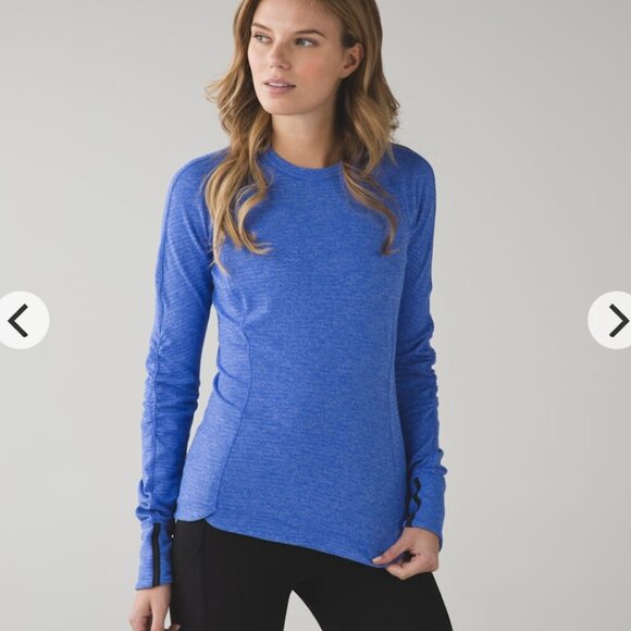 Lululemon - sz 6 - Runderful Long Sleeve Pullover - Blue Pique, Rulu Fabric - Picture 5 of 11
